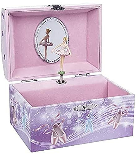 goki 15560 Ballerina Musikbox Musikspieldose, Rosa/Violett, 15 x 10,5 x 10,2 cm