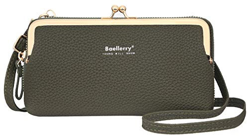 Yixuan Damen Geldbörsen Schultertasche Handy Umhängetasche Handytasche zum Umhängen Handygeldbörse PU Leder Tasche Geldbörse Damen Klein Umhängetasche mit Abnehmbar Schultergurt