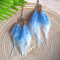 Mini Dream Catcher, kleine handgemachte Dreamcatcher Wandbehang Feder Dekoration Home Decor Auto Charms Zubehör für Geburtstag Festival Craft Geschenk (Blau)