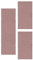 HomebyHome Bettumrandung Schlafzimmer 3 teilig Teppich Rosa - Waschbarer Bettumrandung Teppich Läufer Set Extra Flauschig Bettvorleger Schlafzimmer Bettset:2 St. 80x150 cm | 1 St. 80x250 cm