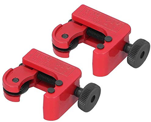 Cortador de tubos, 2 piezas Cortatubos de cobre y aluminio Herramienta de corte de tubos para tubos de aluminio, cobre, PVC y acero inoxidable fino rojo 3‑22 mmHerramienta para cortar tubos