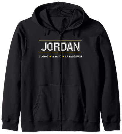 JORDAN - L'uomo, Il Mito, La Leggenda | Nome Di Battesimo - Felpa con Cappuccio