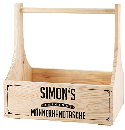 Cera & Toys® Bierträger oder Werkzeugkiste - Männerhandtasche - mit Wunschnamen Druck