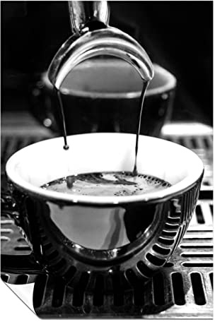 Panther Print Fine Art Prints Black & White The art of making Espresso Coffee Artistic Unframed Poster, Pictures for Home Walls, Bedroom, Living Room & Bathroom Decor 31x20cm (12x8in)