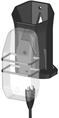 egmatec Wandhalterung passend für Bosch Smart-System Akku PowerTube 500/625 / 750Wh und Bosch Smart-Systemt Ladegerät… (Akku Vertikal)