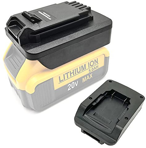 Convert battery adapter for DeWalt 20V MAX XR Lithium Ion battery to Black+Decker 20V LBXR20 LB20 LBX20, Porter Cable 20V PCC685L, Stanley 18V/20V Cordless Tools Battery