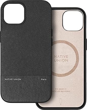 Native Union (Re Classic | MagSafe-kompatible Hülle – Recyceltes und Pflanzenbasiertes Material – Ultra-Starke Konstruktion mit Fallschutz 1,8 m – Für iPhone 14 Plus (Schwarz)