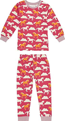 Schlafanzug Long John Retro für Mädchen, Organic Cotton