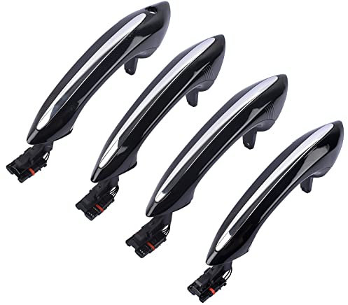 Huiruhy 4 Stück Schwarz Vorne & Hinten Außentürgriffe 51217231931/2/3/4 Kompatibel mit 5' F07 F10 F11, 6' F06 F12 F13, 7' F01 F02 F03 F04