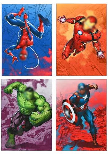 VIYAAN Super Hero Boy Hero Wanddekorationen, Superheld Aquarell Leinwand Malerei Poster, Avengers Wandkunst, Poster Superhelden Bilder, 20x30cm, für Kinder Erwachsene Jungen Schlafzimmer