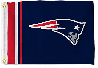 Rico Industries NFL New England Patriots Stripes 30,5 x 43,2 cm Flagge Utility Flagge – doppelseitig – ideal für Boot/Golfwagen/Zuhause usw.
