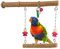 Juguetes para pájaros y Loros | Columpio Colgante para pájaros | Soporte Madera Natural para Loros, Juguetes para periquitos | Juguetes Percha oscilante para Accesorios Jaula pájaros