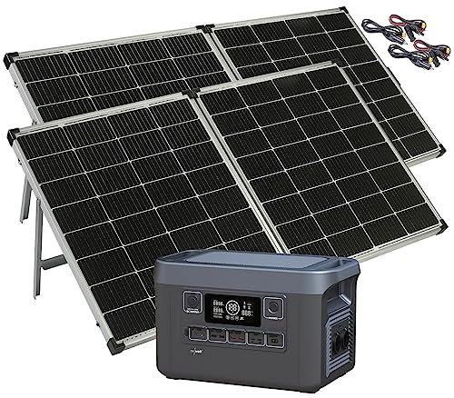 revolt Powerbank mit Solarmodul: Powerstation & Solar-Generator, 2X 240-W-Solarpanel, 1.920 Wh, 2.400 W (Powerbank solarbetrieben, Powerbank & PV-Anlage)