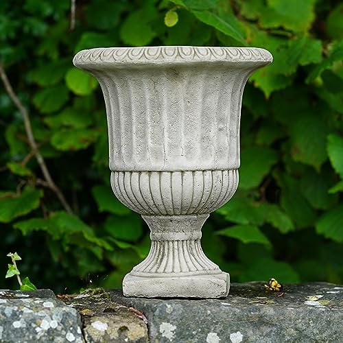Urna vittoriana in pietra | Statua da giardino scanalata classica da esterno fioriera vaso vaso