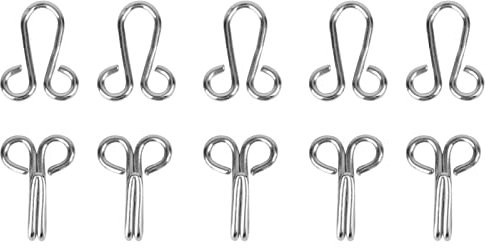 Haken und Ösen Zum Nähen von Fellhaken und Ösen, 10 Stück, Pelzmantel-Hakenverschlüsse Zum Nähen für Übermantel-Unterwäsche (Befestigen Sie den leuchtend weißen Kragenhaken mit