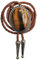 Himongoo Bolo-Krawatte aus natürlichem Edelstein, braunes Leder, Hochzeitskrawatte für Männer und Frauen, Western-Stil, Tigeraugen-Stein, M