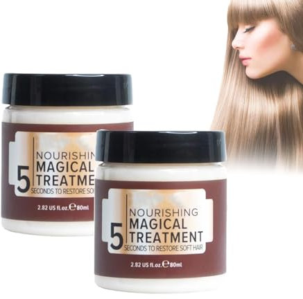 Vikada Nourishing Magical Treatment - 5 Sekunden zur Wiederherstellung von weichem Haar, Haarreparaturcreme, Kollagen-Haarmaske, Keratin Magische Haarbehandlungsmaske (2pcs)