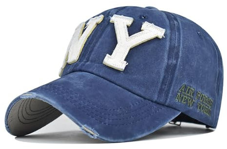 URTAODFE NY Baseballkappe, bestickt, gewaschen, Trucker-Mütze, Baumwolle, Golfmütze, Geschenk für Paare, Entenzunge, 6, 58