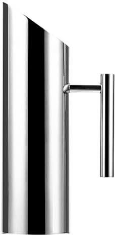 Fiorky Pichet de 1 L en acier inoxydable - Pot à bière - Bouilloire à eau froide - Pichet à jus de vin - Pichet à eau