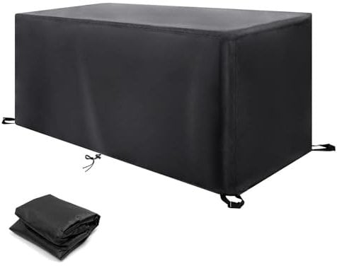 Abdeckungen für Gartenmöbel Wasserdicht, 420D Oxford Schutzhülle Anti-UV Abdeckplane für Gartentische Terrassenmöbel, Schwerlast Regenschutz und Staubfest Abdeckung Gartenbank 180x100x74cm