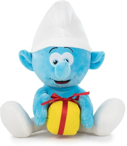 Die Schlümpfe Plüsch - Klassischer Schlumpf, Schlumpfine, Papa Schlumpf, Philosophischer Schlumpf, Joker Schlumpf, Mürrischer Schlumpf - 26cm 16002615 (Joker Schlumpf)