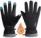 rivmount Winterhandschuhe für Herren Damen,Thermo-Handschuhe,Wasserdicht Fahrradhandschuhe,Winddicht Touchscreen Handschuhe,Warme Skihandschuhe für Laufen,Wandern,Radfahren,Motorrad,Black XL,RG802