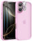 Mootobo for iPhone 16 Case, 4 in 1 Phone Case with 2 Screen Protectors + 1 Lens Protector, 10FT Military Grade Drop Protection Case with Anti-Fingerprint Matte Back 6.1 inch - Pink