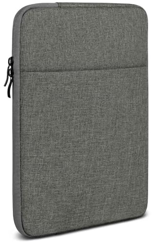 moex Tablet Hülle für Ulefone Armor Pad 4 Ultra Tasche mit Reißverschluss und Fach für Zubehör, Nylon Stoff Sleeve weich Gepolstert, Schutzhülle Minimalistisch Dash Case, Dunkelgrau