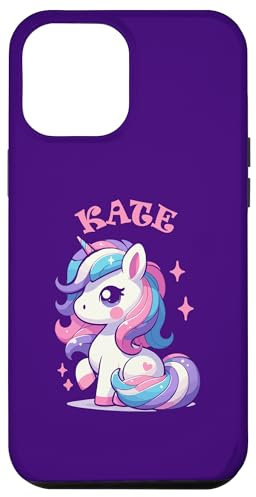 iPhone 12 Pro Max Kate Cute Unicorn Design for Girls Name Kate Case