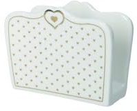 Brandani 51660 TETE A TETE AMORE MIO CUORI NEW BONE CHINA, 17,5x15,5x6h