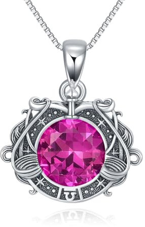 SLIACETE Halskette mit Sternzeichen Waage, himmlische Halskette, Geschenk für Frauen (Waage Oktober)