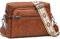 HILAEX Umhängetasche Damen mit 4 Fächern, Handtasche Damen Mittelgroß mit Anti Diebstahl Leder Crossbody Bag mit Verstellbar Abnehmbar Breiter Schultergurt