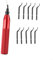 LVYXON RB3000 Metal Wood Plastic Deburring Tool 10 HSS BK3010 Blades Storage Handle for Cross Holes Deep Holes Curved Edges Red