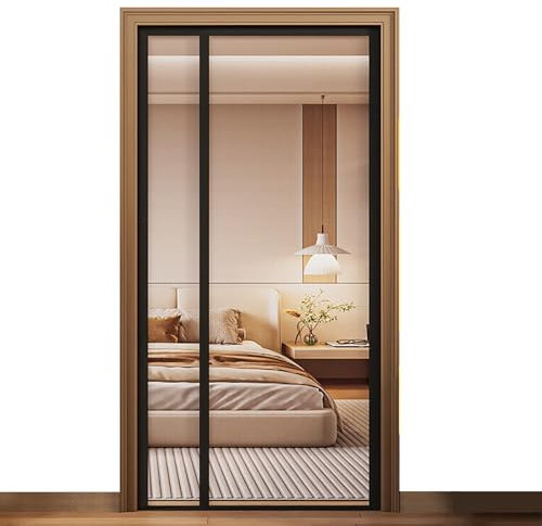 Porta A Zanzariera Magnetica Con Design A Battente Laterale - Rete Fine In Fibra Di Vetro, Facile Da Installare, Di Chiusura Rinforzato - Adatta A Patio, Porte Finestre E Ingressi(70 * 200cm)