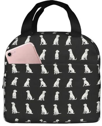 Lunch Box for Women Men, Cute Labrador Dog Print Insulated Lunch Bag Cooler Bag, Large Capacity Leakproof Reusable Lunch Tote for Work Office Picnic Travel