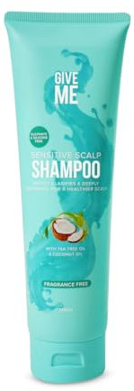 Give Me Cosmetics, Tea Tree Shampoo for Itchy Scalp, with Coconut & Olive Fruit Oils, Sulphate, Silicone & Fragrance Free