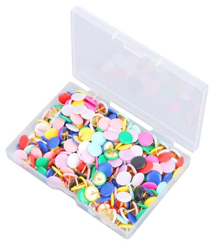 300 Stück Bunte Reißnägel, Kunststoff Reißzwecken mit Rundem Kopf Mehrere Farben Dekorative Reißnägel für Büro Pinnwände Korktafeln Foto Wandkarten (10 Farben)