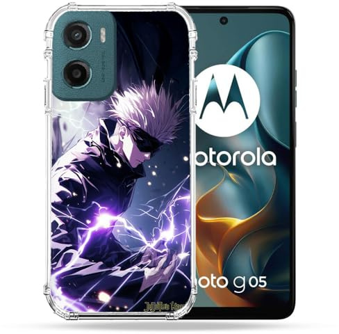 Cokitec Verstärkte Schutzhülle für Motorola G05 / E15 Manga Jujutsu Kaisen Gojo Saturo