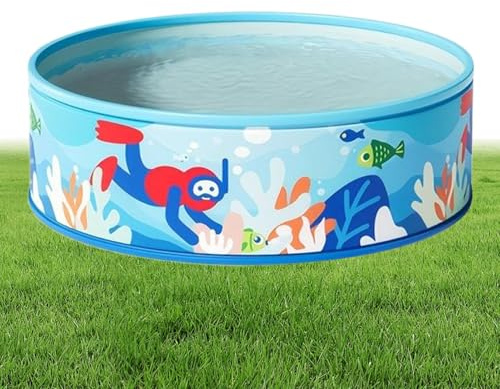 Zasdvn Piscine pour - Pataugeoire | Piscine Ronde en PVC avec parois épaisses Portables pour Adultes et Jardin Loisirs