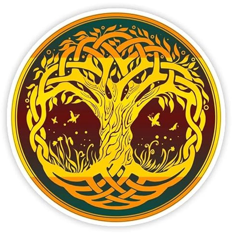 CHSLO Autocollant Autocollant Yggdrasil Le Viking Arbre De Vie Autocollant De Voiture Décors Automatiques Étanches Sur Pare-Chocs Lunette Arrière Ordinateur Portable
