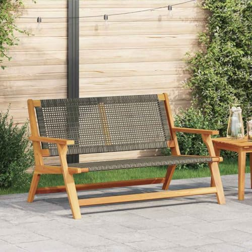 HOMEELIKE Gartenm?Bel Grau 122 x 78 x 73cm Massivholz Akazie
