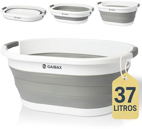 GAIBAX Cesto Ropa Plegable Colada 37L, Barreño Plegable, Cesta Multiuso