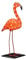 Konstsmide LED Acryl Flamingo, klein, 48 bernsteinfarbene Dioden, 24V Außentrafo, weißes Kabel - 6272-803, 65 cm, Bernstein