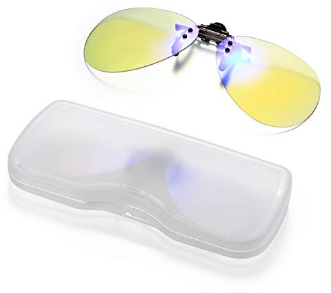 Aroncent Lesebrille Sehhilfe Lesehilfe Aufsatz Clip On Augenoptik Brille Anti Blue Rays Randlose Computer Brille klein
