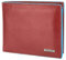 VISCONTI ® Leder Geldbörse Herren Portemonnaie Herren RFID Schutz Geldbeutel Herren Portmonee in Geschenk-Box : (Rot/Blau (Red/Blue))