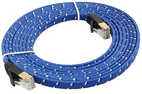 LAN rete cavo Ethernet Patch Cable 8m Placcato Oro CAT-7 10 Gigabit Ethernet Ultra Piatto Cavo Patch For Modem Router Di Rete LAN Integrata Con Connettore RJ45 Schermato Alta velocità