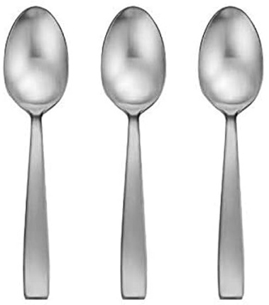 Oneida Everdine Everyday Flatware Serving Spoon, Set of 3, 18/0 Stainless Steel, Silverware Set
