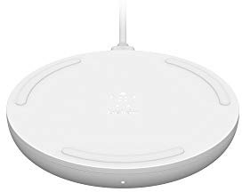 Belkin Boost Charge Wireless Charging Pad 15W (Qi-Certified Wireless Charger for iPhone, AirPods, Samsung, Google and more, AC Adapter Included) - White