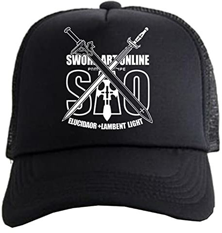 WANHONGYUE Sword Art Online SAO Anime Baseball Cap für Damen Herren Verstellbar Baseballkappe Trucker Mesh Cap Snapback Sonnenhut Mütze 1040/1