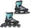 RAVEN Profession Inlineskates Inliner für Kinder und Erwachsene OPTIONAL 2in1 mit Schlittschuhen verstellbar (Black/Mint mit Kufen, 38-42 (25cm-27,5cm))